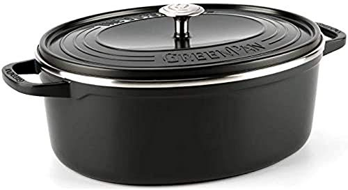 GreenPan Olla Antiadherente de Aluminio Fundido con Revestimiento de Cerámica, Apta para Todo Tipo de Cocinas, Inducción, Horno y Lavavajillas, 25 cm/ 6.2 L, Gris
