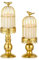 Sziqiqi Porta Candele Candelabri Shabby Chic Antichi Gabbia per Uccelli Decorativa Portacandele Decorativo da Tavolo Portacandele in Ferro per Matrimonio Decorazione Centrotavola Natalizia, Oro