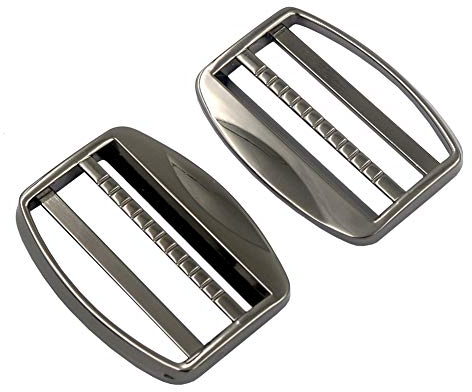 DGOL 2 inch Heavy Duty Metal Zinc Alloy Ladder Lock Slider Adjuster Webbing Release Buckles 6pcs (Gunmetal)