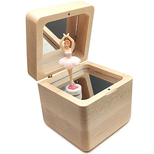 falado Caja de música de madera maciza de 18 notas, para Navidad, cumpleaños, día de San Valentín, día de la madre, melodía de You are My Sunshine (madera de arce)