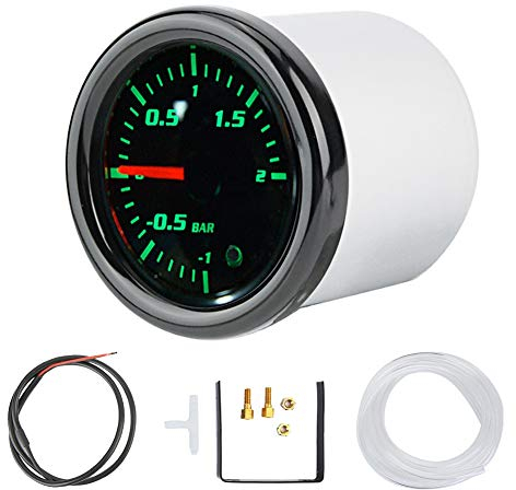 Jauge Turbo Boost, Yctze 252mm Universel LED Affichage Moto Turbo Boost Jauge Mètre Avec Capteur jauge de voiture turbo boostCompteur turbojauge de suralimentation 52mm