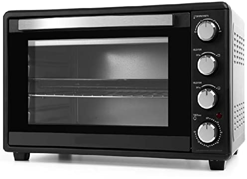 Horno eléctrico de sobremesa. Capacidad de 45 litros. Potencia: 2000 W. Calor superior e inferior.