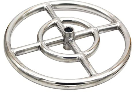 Yusheng BTU 92000 Max - Quemador redondo de acero inoxidable para chimenea de gas natural (30 cm)