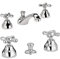 Paini Liberty Set Rubinetti Lavabo + Bidet 3 Fori Cromato - Scarico Automatico 11/4 + Piletta e Flessibili