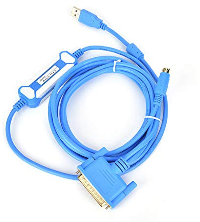 Pissente Cable de Programación PLC USB-SC09, Línea de Descarga de Cable de Datos PLC para Mitsubishi 3 Metros
