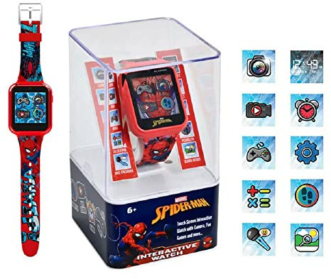 CARTOON Montre interactive, smartwatch pour enfants, multifonction, rechargeable avec USB (Spiderman)
