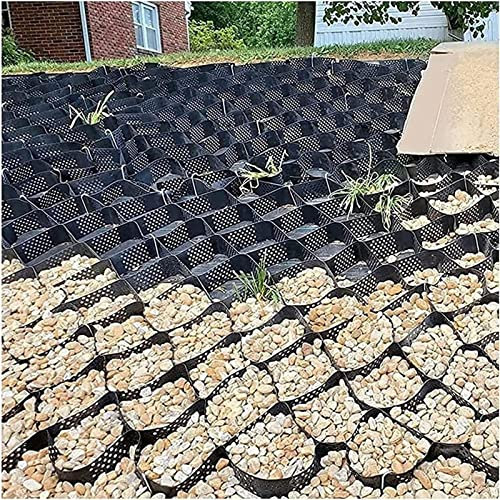 Kiesgitter Geogitter Kiesmatten Garten Kies-Gitterstabilisator, Gehweg/Auffahrt Schwerlast Geocells Bodengitter, Für Terrassen Weg Gras Felsen Füllung, 1 3 5 7 9 10 M Lang ( Size : 6x7M/19.7x23ft )