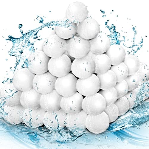 tillvex® Palline filtranti per Piscina 1400g, Filtro per impianto di filtraggio a Sabbia | Sostituzione di 50kg di Sabbia filtrante | Extra Durevole per Acqua cristallina | Sostituzione Ecologica