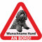 Indigos UG - Autoaufkleber selbst gestalten Namensaufkleber Hund 15 cm - Labradoodle - Sticker mit Name & Wunschtext personalisiert selbstklebend - Motorrad - LKW - Heckscheibenaufkleber