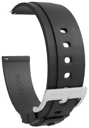MONTREUX Hochwertiges FKM-Uhrenarmband aus Gummi mit Schnellverschluss für Rolex, Omega, TAG Heuer, Seiko und mehr, 20 mm, Gummi