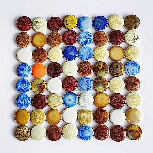 Carreaux de mosaïque en céramique aléatoire, 500 g, pour loisirs créatifs, assiettes, pots de fleurs, vases, tasses, fournitures de mosaïque (3 cm, rond)