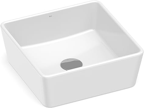 Roca A327B12000 Waschbecken aus Porzellan, Optisch, 350 x 350 x 130 cm, Weiß