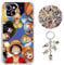 Staremeplz Compatible with iPhone 7/8 / iPhone SE 2022 Case One -Piece Luffy Anime Design [With Keychain and 50pcs Stickers] Cartoon Transparent Soft Silicona Case for iPhone 7/8 / iPhone SE 2020