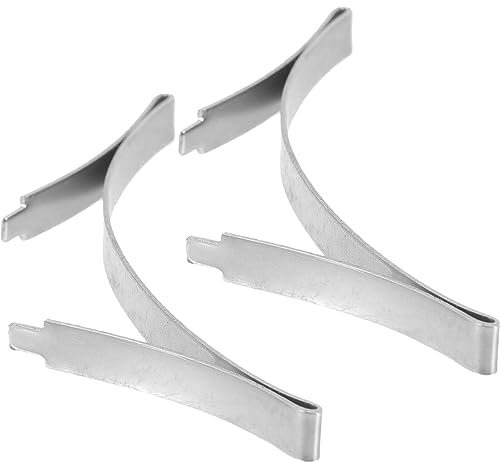 Uonlytech 2pcs Sliding Door Buffer Manganese Steel Track Positioning Clip for Wardrobe Doors Buffer Track Bottom Positioner Noise Reduction Sturdy