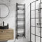 DuraTherm® 1600 x 450mm Curved Heated Towel Rail Radiator Modern Central Heating Bathroom Warmer Wall Mounted Ladder Rad, Matt Black