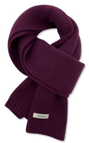 LumiSyne Invernale Sciarpa In Lana Lavorate a Maglia Per Donna Uomo Tinta Unita Classica Maglia a Coste Lungo Sciarpa Da Collo Pashmina Morbido Calda Fazzoletto Da Collo 150×20cm