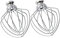 SRMAN Accessoire de Fixation pour Fouet Métallique Lavable Au Lave-Vaisselle Fouet à 6 Fils pour Batteur sur Socle à Tête Inclinable pour Œuf