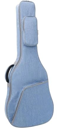 Amagogo 41 Zoll gepolsterte weiche Tasche Gitarrentasche mit Tragegriff, Gitarrenkoffer, E-Gigbag für Akustikgitarren, Konzert, Reisen, blau