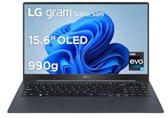 LG Gram Superslim 15Z90RT-G.AA78F - PC Portable 15 990g, écran OLED FHD, Plateforme Intel Evo i7-1360P, RAM 16Go, SSD 1To NVMe, Intel Iris XE, Thunderbolt 4, Windows 11 Home, Clavier AZERTY