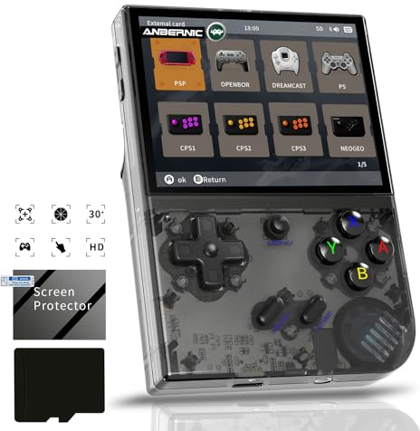 Airuidas RG35XX Plus Linux Handheld Game Console 3.5'' IPS Screen, 35xx plus with a 64G Card Pre-Loaded 6900 Games, RG35X plus Supports 5G WIFI Bluetooth HDMI and TV Output 3300mAh Battery