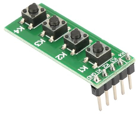 4 Key Keyboard Module Universal 4 Button Key Module,Push Button Switch Module Push Button Switch Module Keyboard Board for DIY Accessory Kit