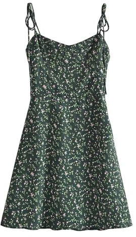 Nuovo Vestito Estivo con Reggicalze alla Moda-Verde Chiaro-L