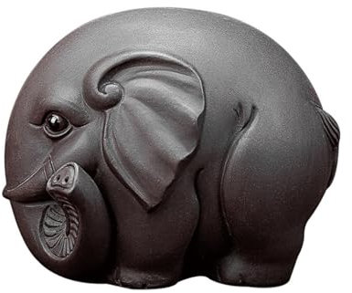 DIANXI Figur Teehaustier Lila Sand-Elefant-Teehaustier, kreative Ornamente, reich verheißungsvoll, niedlicher Elefant, Teetisch-Eingangsornamente Teeservice-Zubehör (Color : 1)