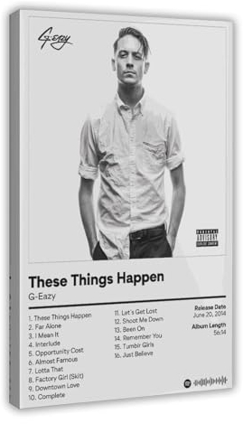AmAzwi G Eazy – Diese Dinge passieren – Musikalbum, Poster, Leinwandposter, Wandkunst, Dekordruck, Bild, Gemälde für Wohnzimmer, Schlafzimmer, Dekoration, Rahmen: 40 x 60 cm