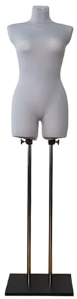 LUSORIA Schneiderpuppe weiblich mit Oberschenkeln, grau (L/XL)