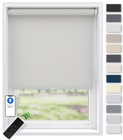 EFIXS Sonnenschutz Rollo, transparent, Breiten: 40-240, Höhe bis 275 cm, Hier 80 x 190 cm (BxH), grau, Blendschutz, Kettenzug, Springrollo, Motor