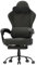 TRIUMPHKEY Silla Gaming LED de Tela, Silla de Juegos con Masajeador, Silla de PC con Reposacabezas, Silla Oficina Ergonómica con Reposapiés para Oficinas y Juego (Gris Oscuro)
