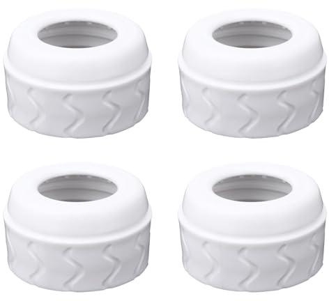 4pcs Bottle Nipple Collars Rings, Compatible with Dr. Brown's Narrow Plastic & Glass Bottles Bottles 4oz & 8oz No Leak or Spills Replacement Bottle Nipple Ring Collars Baby Feeding Accessories
