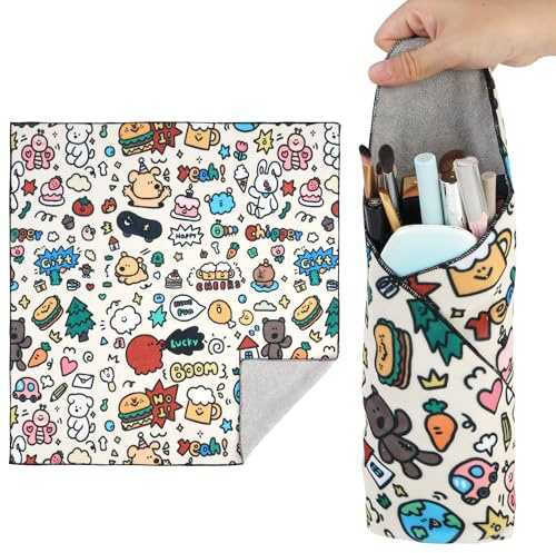 Walking Way Magic Protective Wrap Selbstklebe-Etui Kit Kratzfest Staubdicht Waschbar Tuch für Kameras Objektiv Elektronische und kosmetische Produkte(Cartoon, 45 * 45cm)