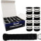 G-Lueck 50er Set Tennis Premium Overgrip Power Touch - Hoher Grip, Lange Haltbarkeit - 0,60mm Stärke | Griffband für Padel, Squash, Badminton Schläger | Anti-Rutsch (Schwarz)