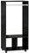 HOMCOM Armario Ropero con Ruedas Armario para Ropa con Barra Estantes Abiertos Organizador para Colgar Ropa de Dormitorio 60x40x128 cm Negro