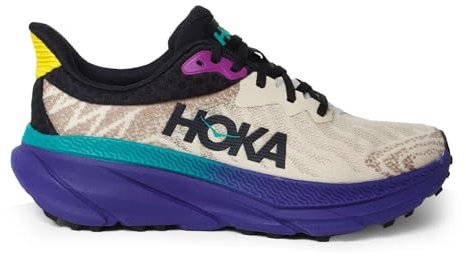 HOKA One One 1134497-OMN Challenger 7 Oatmeal/Mountain Iris Men's Scarpe Taglia US 10.5
