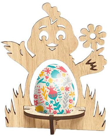 Portauova in legno - Portauovo di Pasqua con design di animali, espositore decorativo | Portauova per caminetto, casa, camera da letto o scrivania, celebrazioni pasquali e idee regalo uniche
