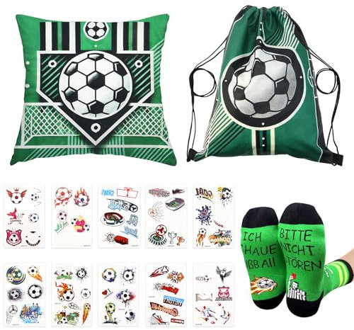 LPZMPZ Fussball Geschenke Jungen Geburtstagsgeschenk Lustige Geschenke Fußball Geschenke für Jungs Geschenk Junge 10-18 Jahre Lustige Socken Kinder Teenager Jungen Geschenk Fußball Sachen