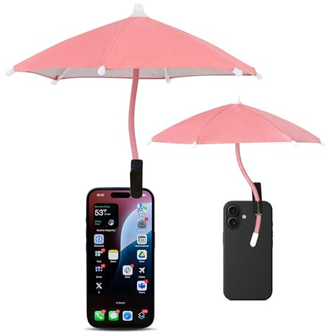 Handy-Regenschirm, blendfreier Sonnenschutz, Handy-Regenschirm für iPhone, Clip-On-Regenschirm für Handy-Sonnenschutz, schützt vor Sonnenlicht und Blendung, Outdoor-Aktivitäten, universell passend für