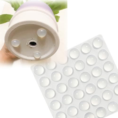 XLANMAY 36pcs Pot Feet Risers-Transparent Plant Feet for Pots Invisible Pot Risers Adhesive Pad for Planters Indoor Outdoor