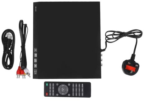 HOMOCONO Hd Dvd Player for Home Compact Disc Player Travel Dvd Functionality Portable for Family Use Multi Region Immersive Sound