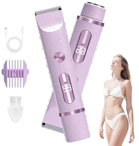 Midslinee Afeitadora Eléctrica 2 en 1 para Muje (Violeta)