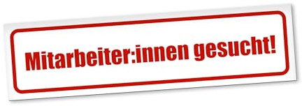 PantherPixel Magnetschild Mitarbeiter:innen Gesucht Auto Recruiting Magnetfolie Wetterfest Magnetisch 60 x 16 cm Reflektierend