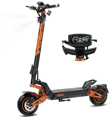 RCB D7 MAX E‑Scooter,Elektroroller Erwachsene ABE Straßenzulassung, NFC, Blinker, APP 2×250W Motor,Spitze 2x1800W,52V 27Ah Akku 80‑100KM, 10 Zoll Gelreifen, 48% Steigung,Dual‑Hydraulikbremsen mit ABS