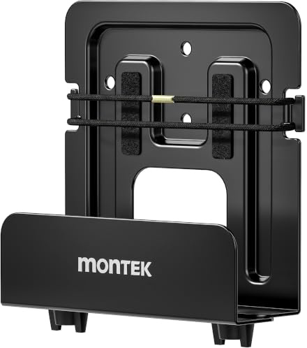 monTEK Universelle Wandhalterung für Router/TV-Box/Mini-PC/Apple TV, 5 kg | Tiefenverstellbar 25-39 mm, Router Halterung Wand Platzsparendes Regal für Media Player, Modems, Festplatten, Streaming-Boxen