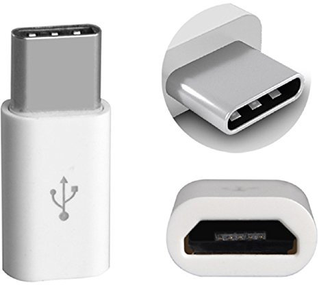 Ilovemyphone Adaptador Conector Conversor de Micro USB 5 Pin Hembra a 3.1 Tipo C Macho Blanco