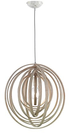 Trio Leuchten Pendelleuchte 305900130 Boolan, Naturholz holzfarbig, exkl. 1 x E27, 50 x 50 x 150 cm