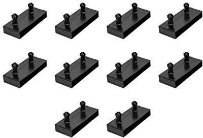 Lattenhalter für Lattenrost, 63 x 12 mm, für Metallrahmen, 2 Zinken, 10 Stück