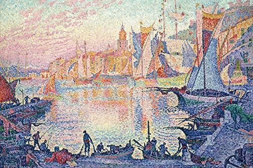 1art1 Paul Signac XXL Poster Hafen Von Saint-Tropez, 1901-1902 Plakat | Bild 120x80 cm