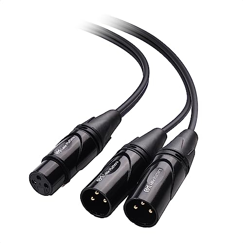 Cable Matters Cable divisor XLR, cable en Y de hembra a 2 machos XLR 45cm